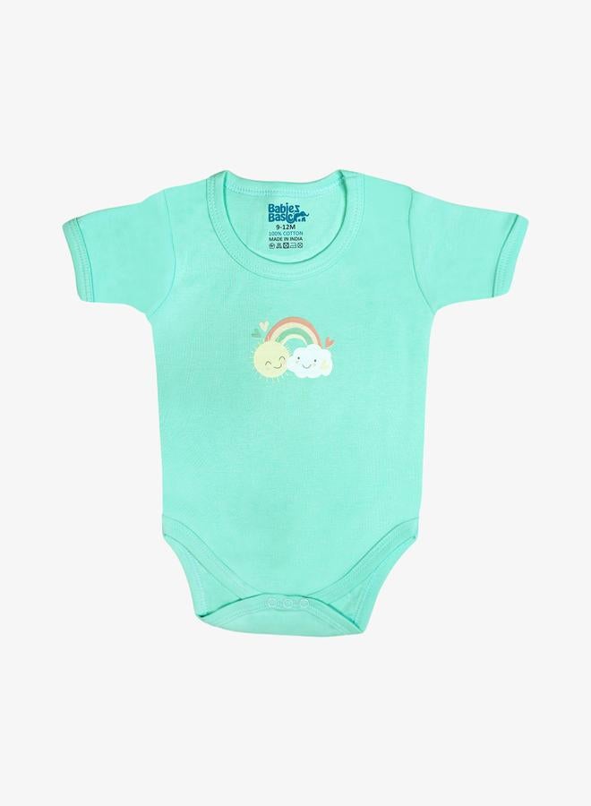 بابيز_بيسك طقم 5 قطع - مريلة، رومبر، قفازات، قبعة، وبدلة نوم - Image 3